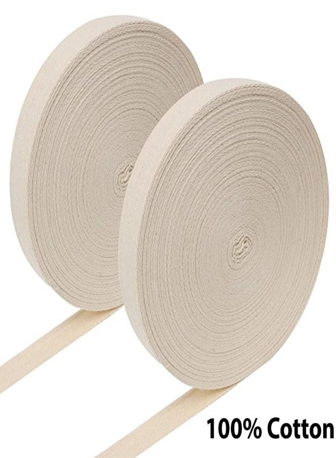 CANVASS® Cotton Twill Tape Ribbon Soft Natural Twill Tape Herringbone Dyeable Webbing Tape Sewing Twill Ribbon for DIY Craft Making & Chair Charpai and Bag Making (Beige, 1 Inch) - Image 4